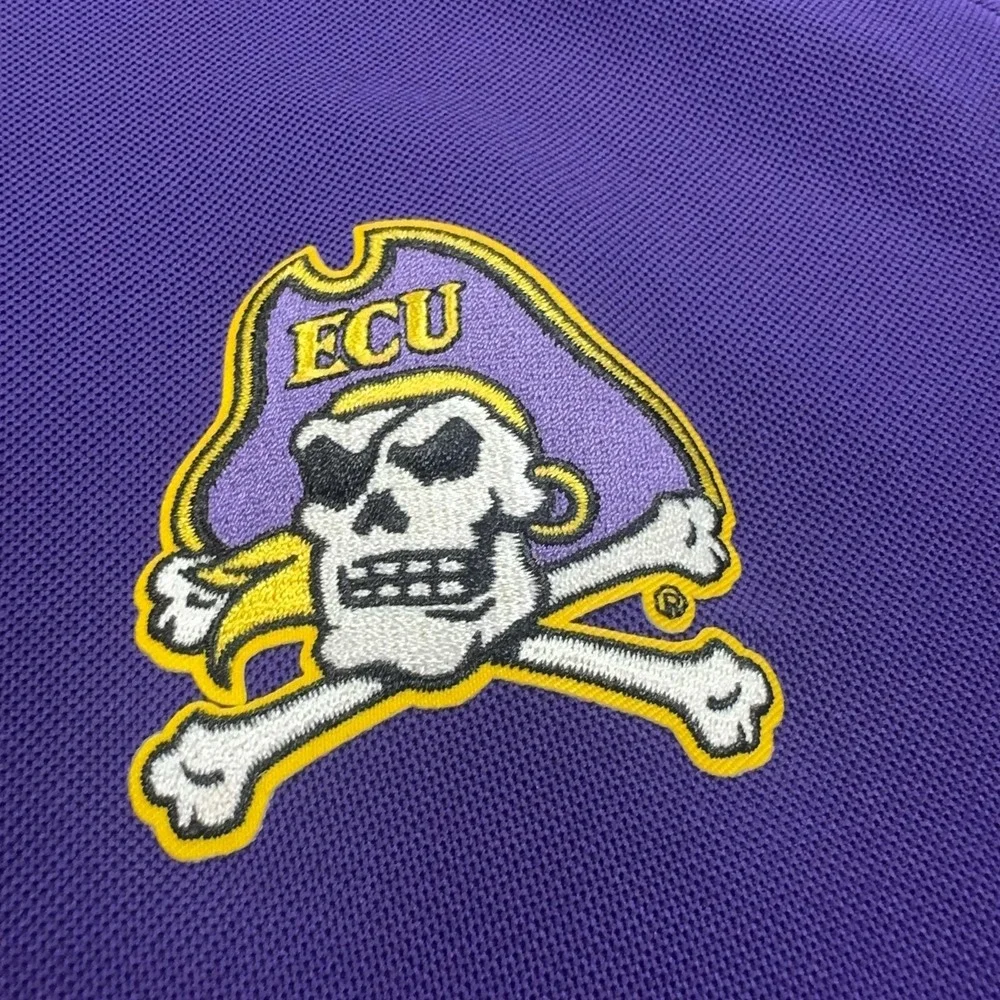 East Carolina Pirates Jacket Mens Large Purple NCAA Football Antigua Hooded